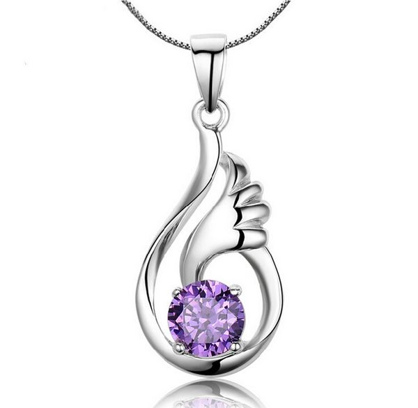 925 sterling silver pendant necklace love angel wings silver jewelry charms natural stone pendant necklace for women 10pcs/lot hipping
925 sterling silver pendant necklace love angel wings silver jewelry charms natural stone pendant necklace for women 10pcs/lot hipping