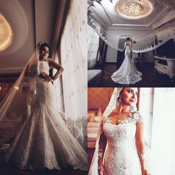 vintage african mermaid wedding dresses sheer neck long sleeves lace wedding dress beads appliques custom made arabic bridal gowns, White
vintage african mermaid wedding dresses sheer neck long sleeves lace wedding dress beads appliques custom made arabic bridal gowns, White