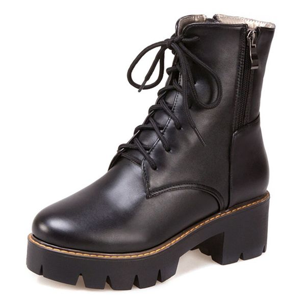 2017 autumn winter new arrive women boots fashion lace up ladies boots simple zipper ankle boots big size 34-43, Black
2017 autumn winter new arrive women boots fashion lace up ladies boots simple zipper ankle boots big size 34-43, Black