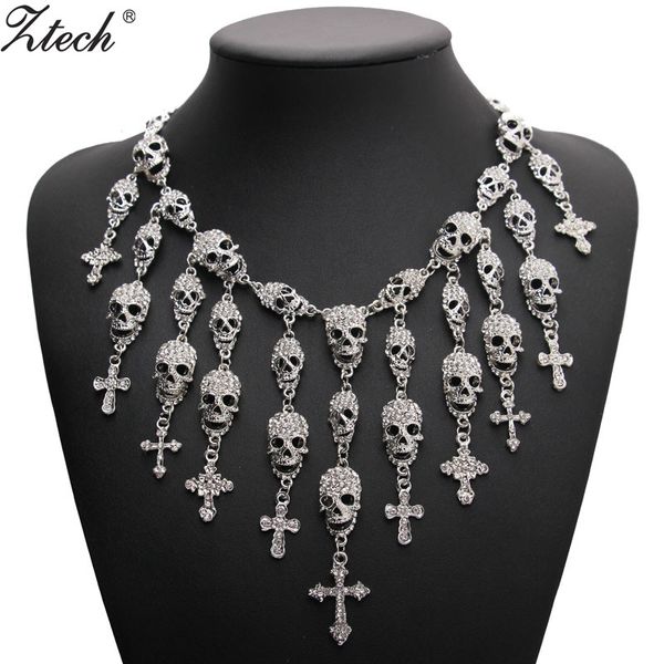 trendy gorgeous fashion necklace skeleton skull cross jewelry crystal department statement women choker necklaces pendants, Golden;silver
trendy gorgeous fashion necklace skeleton skull cross jewelry crystal department statement women choker necklaces pendants, Golden;silver