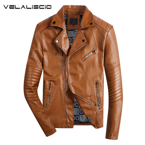 wholesale- velaliscio 2017 new autumn winter men motorcycle faux leather jackets men biker pu zipper outerwear coat with belt leather, Black
wholesale- velaliscio 2017 new autumn winter men motorcycle faux leather jackets men biker pu zipper outerwear coat with belt leather, Black