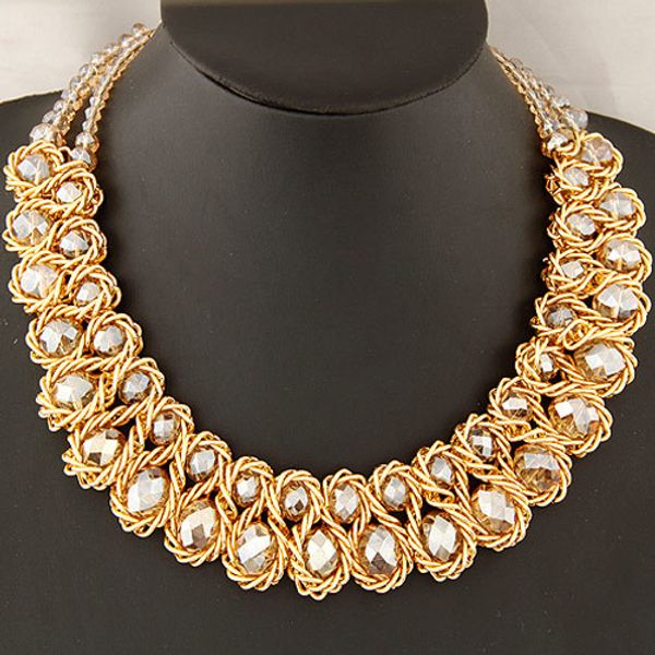 4 colors 2016 fashion statement necklace new collar 2 rows crystal beads choker necklace women wholesale 6 pcs, Golden;silver
4 colors 2016 fashion statement necklace new collar 2 rows crystal beads choker necklace women wholesale 6 pcs, Golden;silver