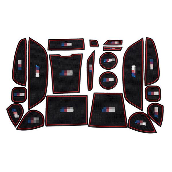 20pcs interior non-slip door cup holder black rubber mats red line for bmw x5 2014-16
20pcs interior non-slip door cup holder black rubber mats red line for bmw x5 2014-16