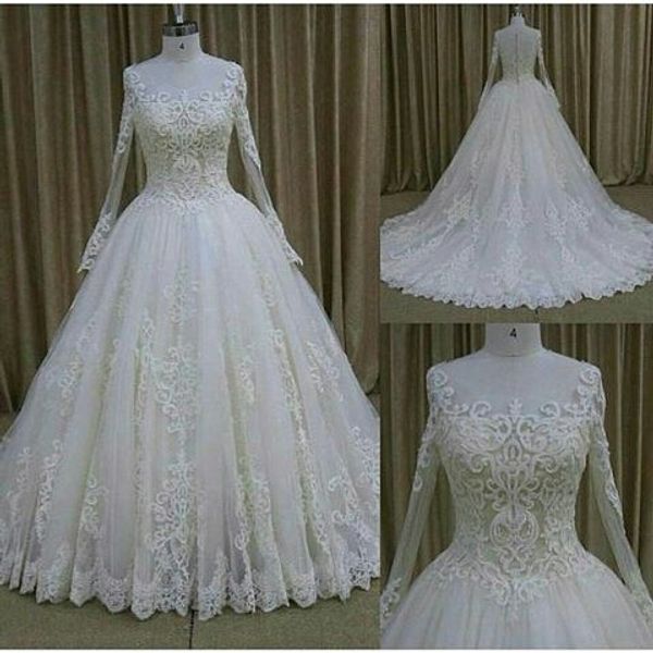 real image вышивка кружево свадебные платья бальные ivory полный шнурок vintage свадебные платья суд поезд scoop neck с длинным рукавом из б, White
real image вышивка кружево свадебные платья бальные ivory полный шнурок vintage свадебные платья суд поезд scoop neck с длинным рукавом из б, White