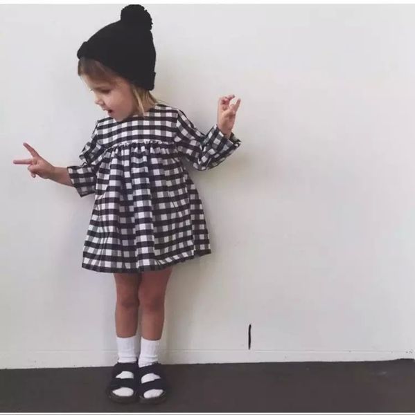 new arrival baby girls dresses kids autumn white and black plaid cotton vestido casual children dresses, Red;yellow
new arrival baby girls dresses kids autumn white and black plaid cotton vestido casual children dresses, Red;yellow