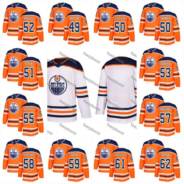 Youth 100th Edmonton Oilers 2017-2018 49 Tyler Benson 50 Jonas Gustavsson 50 Stuart Skinner 51 Brian Ferlin Patrick Russell Hockey Jerseys
Youth 100th Edmonton Oilers 2017-2018 49 Tyler Benson 50 Jonas Gustavsson 50 Stuart Skinner 51 Brian Ferlin Patrick Russell Hockey Jerseys