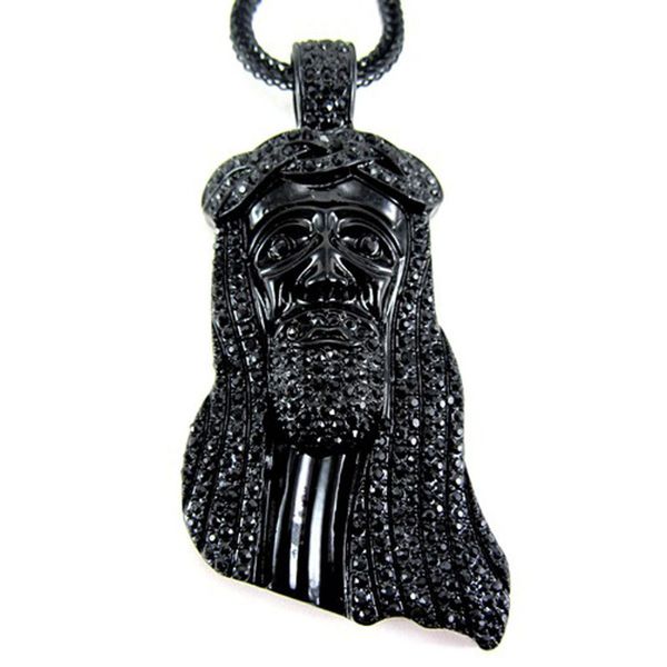 men hip hop iced out crystal bling jesus head pendant necklace punk hiphop jewelry gift, Silver
men hip hop iced out crystal bling jesus head pendant necklace punk hiphop jewelry gift, Silver