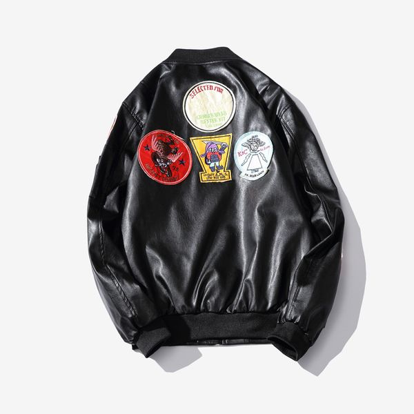 Зима горячая теплая мода уличная одежда Марка мужская кожаная куртка воротник ст
Зима горячая теплая мода уличная одежда Марка мужская кожаная куртка воротник ст