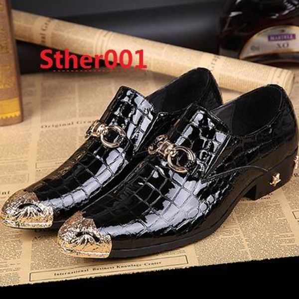 elegant mens business casual leather gold metal charm five-pointed star fashion dress shoes party shoes for man 38-46, Black
elegant mens business casual leather gold metal charm five-pointed star fashion dress shoes party shoes for man 38-46, Black
