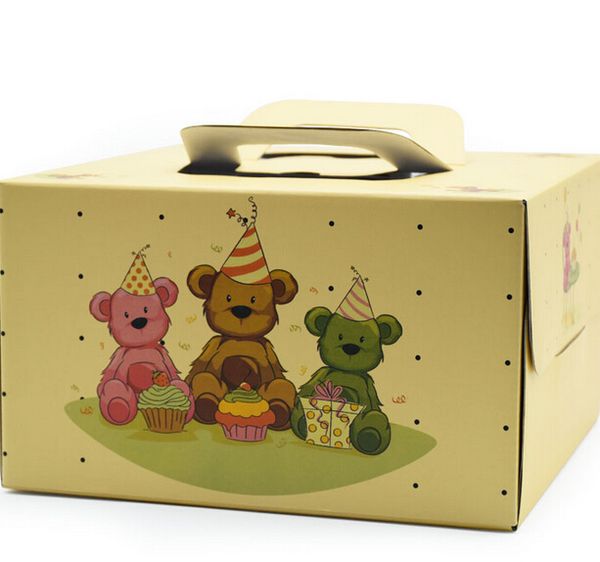 cute 3 bears 6 and 8 inch cake box, mini cake mousse box birthday cake boxes 100pcs/lot
cute 3 bears 6 and 8 inch cake box, mini cake mousse box birthday cake boxes 100pcs/lot