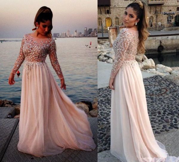 2019 pink tulle vintage a line long sleeve prom dresses floor length scoop beading evening dresses, Black
2019 pink tulle vintage a line long sleeve prom dresses floor length scoop beading evening dresses, Black
