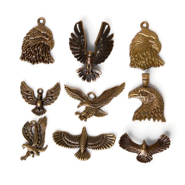 new 23pcs/lot zinc alloy antique bronze plated eagle charms vintage tibetan pendants diy bracelet necklace jewelry making diy, Bronze;silver
new 23pcs/lot zinc alloy antique bronze plated eagle charms vintage tibetan pendants diy bracelet necklace jewelry making diy, Bronze;silver