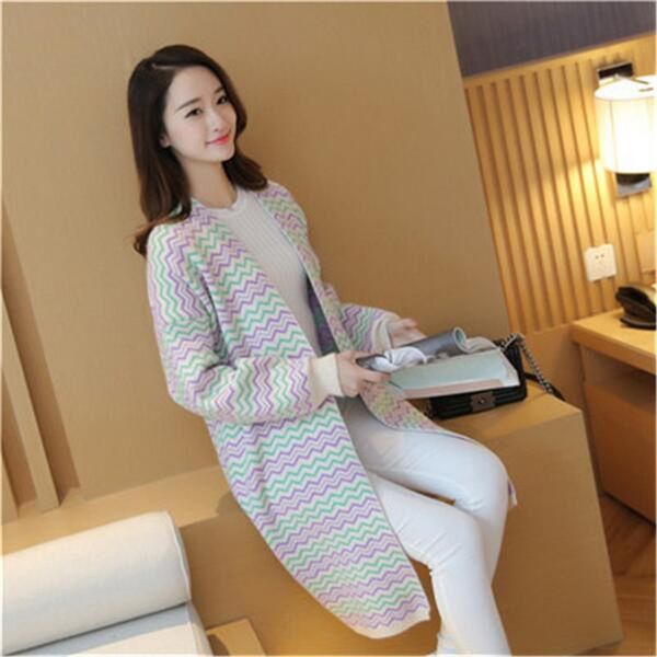 wholesale- women o-neck sweater spring autumn loose oversized new women knit cardigan stripe long women knitwear coats, White;black
wholesale- women o-neck sweater spring autumn loose oversized new women knit cardigan stripe long women knitwear coats, White;black