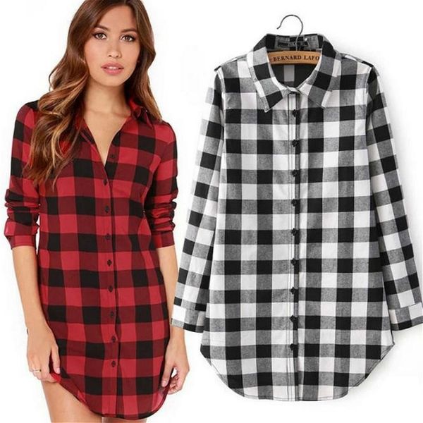 new fall plaid long shirt red / black women womens clothing plaid shirt plus size women clothing, White
new fall plaid long shirt red / black women womens clothing plaid shirt plus size women clothing, White