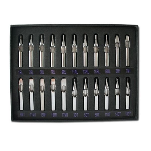 pro 22 pcs sizes lot 304 stainless steel tattoo nozzle tips set kit set for s supply
pro 22 pcs sizes lot 304 stainless steel tattoo nozzle tips set kit set for s supply