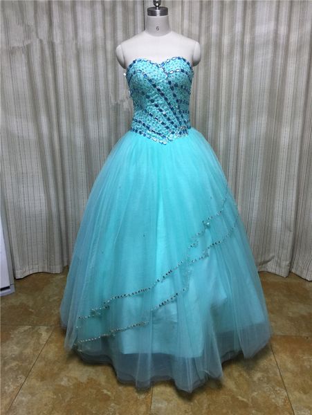 2017 fashion crystal ball gown quinceanera dress with beading sequined tulle plus size sweet 16 dress vestido debutante gowns bq82, Blue;red
2017 fashion crystal ball gown quinceanera dress with beading sequined tulle plus size sweet 16 dress vestido debutante gowns bq82, Blue;red