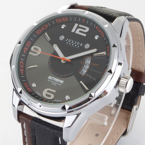 2016 julius watches brand genuine men fashion new wrist army quartz leather strap military sports watch men's waterproof rwlfc, Slivery;brown
2016 julius watches brand genuine men fashion new wrist army quartz leather strap military sports watch men's waterproof rwlfc, Slivery;brown