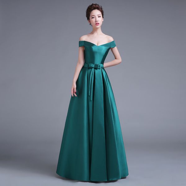 bateau neck twill satin long evening dress with bow 2018 elegant lace up evening gowns floor length party dress, Black;red
bateau neck twill satin long evening dress with bow 2018 elegant lace up evening gowns floor length party dress, Black;red
