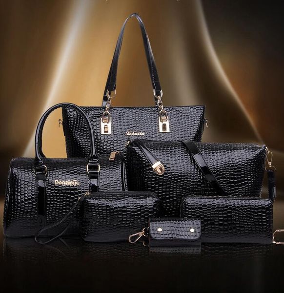 2016 fashion crocodile leath womens handbags designer handbags est totes luxury handbag genuine pu leather shoulder bag 6pcs/set
2016 fashion crocodile leath womens handbags designer handbags est totes luxury handbag genuine pu leather shoulder bag 6pcs/set