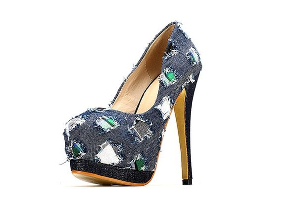 new brand denim women's pumps high heels shoes woman platform sweing 2016 fashion popular casual blue cowgirl, Black
new brand denim women's pumps high heels shoes woman platform sweing 2016 fashion popular casual blue cowgirl, Black