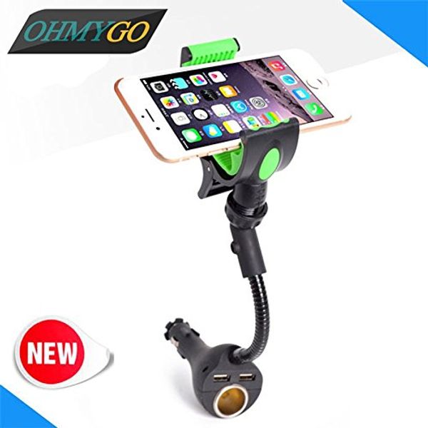 car phone charger holder with dual usb charger & cigarette lighter stand holder for iphone samsung galaxy note etc. 3.5-6.3
car phone charger holder with dual usb charger & cigarette lighter stand holder for iphone samsung galaxy note etc. 3.5-6.3