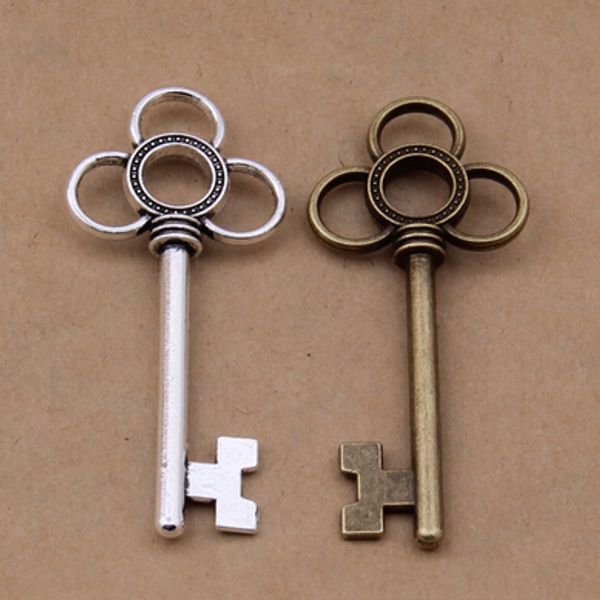 100 pcs antique key charms pendant in large size 55x24mm bronze and silver for you option, Bronze;silver 
100 pcs antique key charms pendant in large size 55x24mm bronze and silver for you option, Bronze;silver
