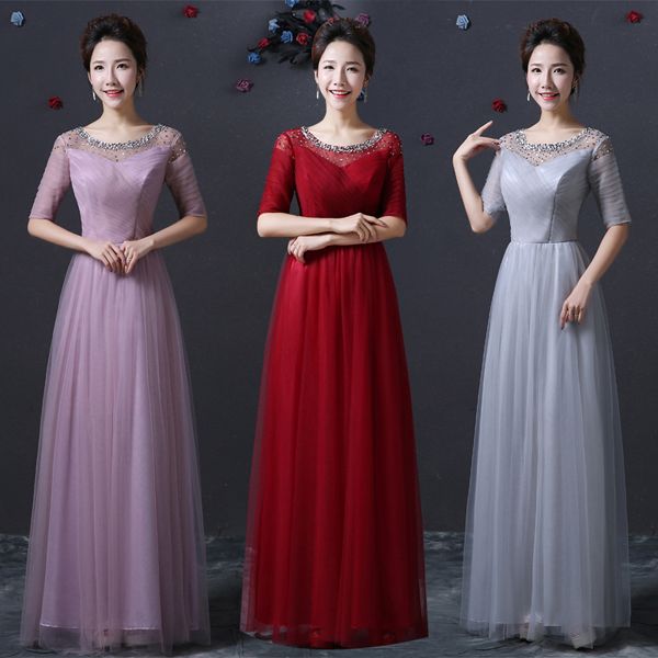 scoop neck beaded long tulle evening dress with open back 2016 half sleeves evening gowns floor length party dress, Black;red
scoop neck beaded long tulle evening dress with open back 2016 half sleeves evening gowns floor length party dress, Black;red