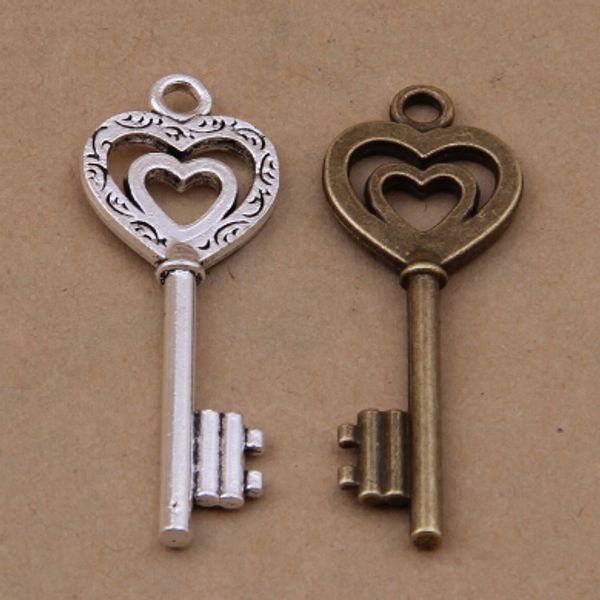 100 pcs double heart shape key charms pendant in antique bronze and silver color good for your diy jewelry making, Bronze;silver
100 pcs double heart shape key charms pendant in antique bronze and silver color good for your diy jewelry making, Bronze;silver