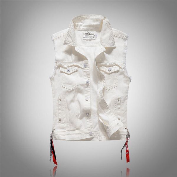 2017 Korean Fashion men's clothing clothes fashion ribbon men slim denim vest men's vest casual white jeans waistcoat jacket plus size XS-XL
2017 Korean Fashion men's clothing clothes fashion ribbon men slim denim vest men's vest casual white jeans waistcoat jacket plus size XS-XL