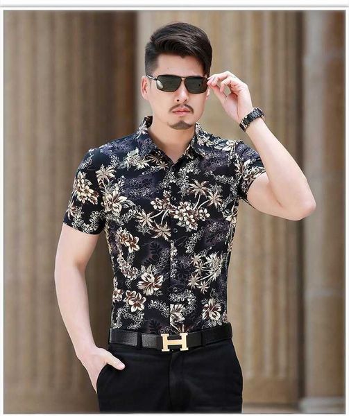 wholesale-2016 new men's flower print short sleeve shirt fashion mid-age men casual mercerized cotton shirts summer male h4269, White;black
wholesale-2016 new men's flower print short sleeve shirt fashion mid-age men casual mercerized cotton shirts summer male h4269, White;black