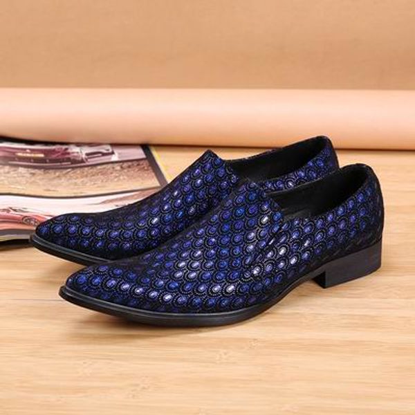 personalized peafowl pattern blue leather shoes fashion pointed toe slip on flat shoes business leisure party wedding shoes, Black
personalized peafowl pattern blue leather shoes fashion pointed toe slip on flat shoes business leisure party wedding shoes, Black