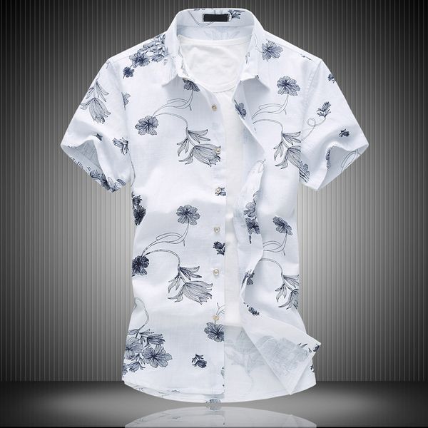 wholesale-the summer in of new 2016 men's short sleeve size linen floral shirt fashionable refreshing breathable shirt male, White;black
wholesale-the summer in of new 2016 men's short sleeve size linen floral shirt fashionable refreshing breathable shirt male, White;black