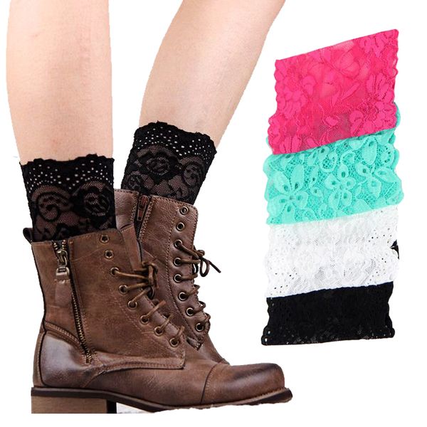 stretch lace boot cuffs women girls leg warmers lace flower design boot socks knee, Black;white
stretch lace boot cuffs women girls leg warmers lace flower design boot socks knee, Black;white