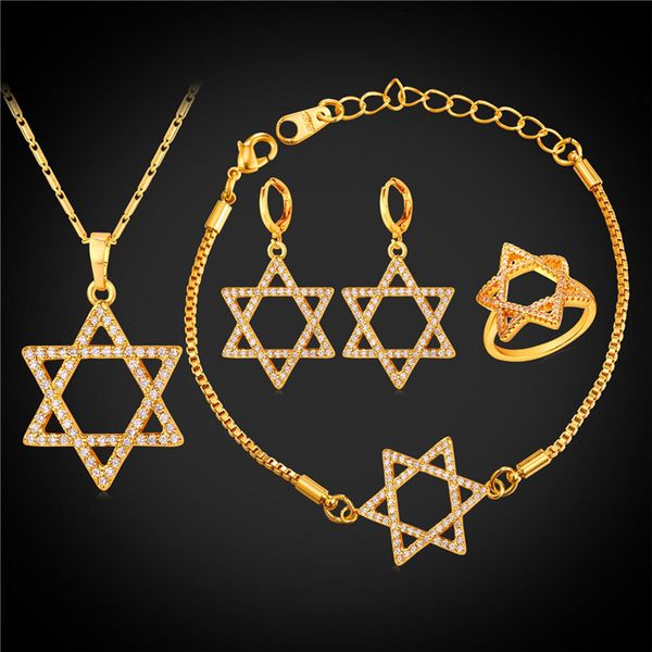 cubic zirconia magen david necklace set for women platinum plated/18k real gold plated star of david engagement jewelry set, Silver
cubic zirconia magen david necklace set for women platinum plated/18k real gold plated star of david engagement jewelry set, Silver
