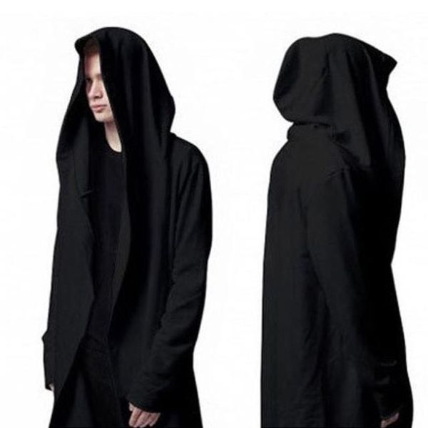 spring hooded cardigan sweater black cape coat loose fat big yards thin section gothic men's shirts
spring hooded cardigan sweater black cape coat loose fat big yards thin section gothic men's shirts