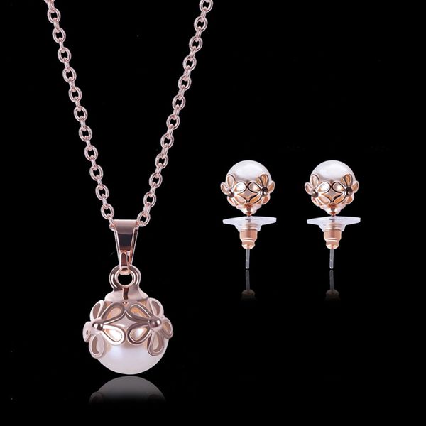 jewelry set earrings necklace exquisite elegant fashion women pearls 18k gold plated flowers party jewelry 2-piece set wholesale js309, Silver
jewelry set earrings necklace exquisite elegant fashion women pearls 18k gold plated flowers party jewelry 2-piece set wholesale js309, Silver