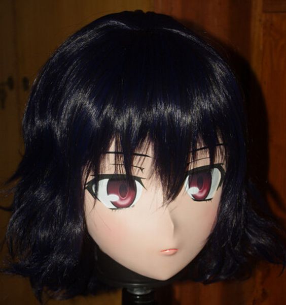 c2-064) japanese kig silicone rubber face masks cosplay mask crossdresser doll kigurumi anime role play can custom hair/eyes, Black;red
c2-064) japanese kig silicone rubber face masks cosplay mask crossdresser doll kigurumi anime role play can custom hair/eyes, Black;red