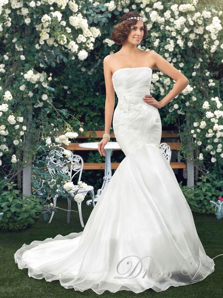 

Elegant Mermaid Wedding Dresses Sweetheart Ruched Bridal Gowns Lace Up Strapless 2019 Custom Made Vestido de Noiva Custom Made