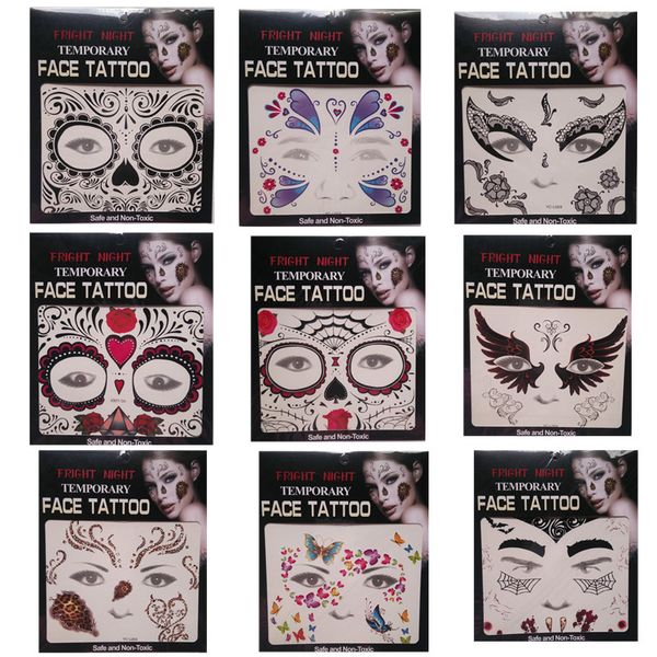 Fright Night Temporary Face Tattoo Body Art Chain Transfer Tattoos Temporary Stickers in stock 9 Styles 100pcs
Fright Night Temporary Face Tattoo Body Art Chain Transfer Tattoos Temporary Stickers in stock 9 Styles 100pcs