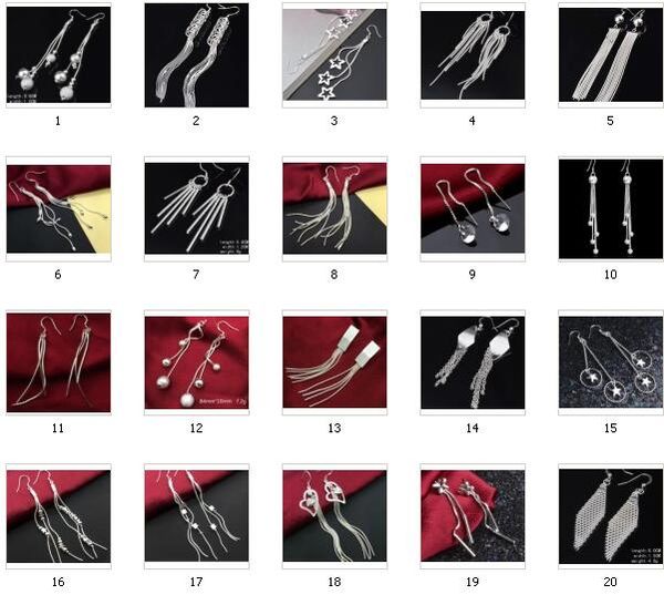 2016 mid september new plating 925 silver earrings for women fashion jewelry charm tassels earrings mixed order 20 style 20pairs/lot
2016 mid september new plating 925 silver earrings for women fashion jewelry charm tassels earrings mixed order 20 style 20pairs/lot