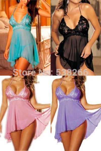 wholesale-women's lingerie lace dress underwear babydoll sleepwear g-string, Black;red
wholesale-women's lingerie lace dress underwear babydoll sleepwear g-string, Black;red