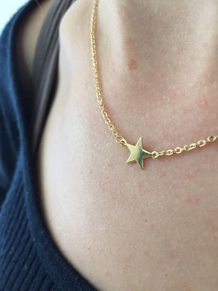 10pcs- n134 simple rock star necklaces tiny small five-pointed star necklace cute sideways necklaces for women jewellery, Silver
10pcs- n134 simple rock star necklaces tiny small five-pointed star necklace cute sideways necklaces for women jewellery, Silver