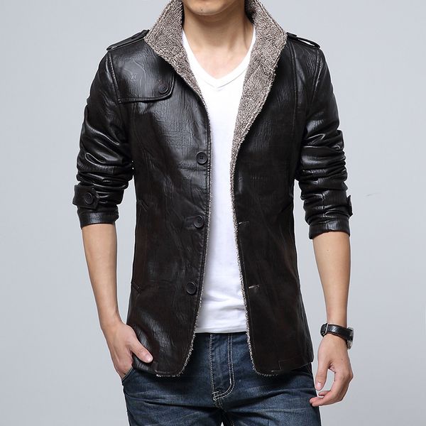 autumn winter new style for men/man leather coats fashion mandarin collar suede jackets thicken outerwear leather clothing, Black
autumn winter new style for men/man leather coats fashion mandarin collar suede jackets thicken outerwear leather clothing, Black