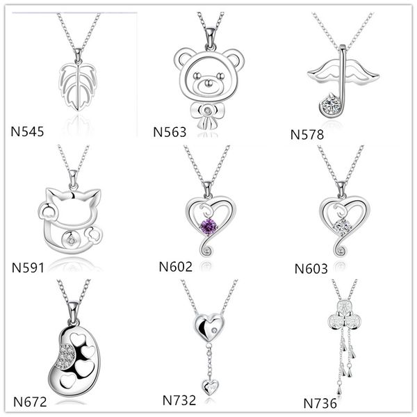 kitty bear heart shape 925 silver necklace(with chain) 10 pieces a lot mixed style, women's gemstone sterling silver pendant necklace e
kitty bear heart shape 925 silver necklace(with chain) 10 pieces a lot mixed style, women's gemstone sterling silver pendant necklace e