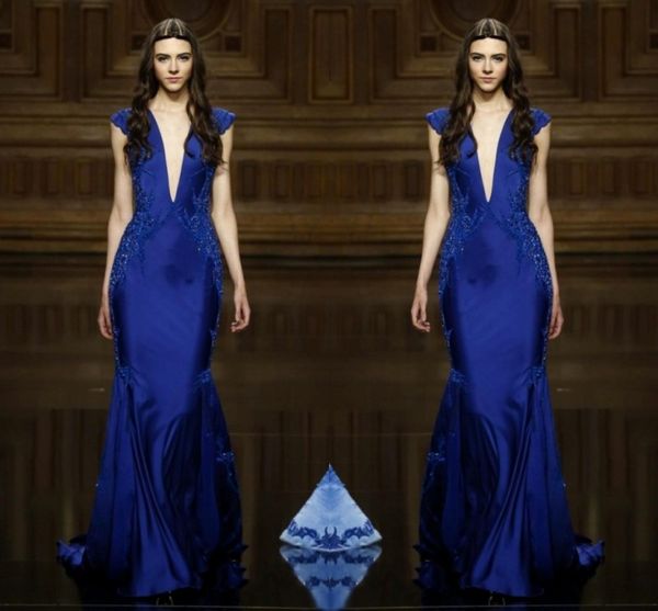 deep v neck navy blue evening dresses 2016 cap sleeve lace applique mermaid prom dresses floor length formal party dresses, Black
deep v neck navy blue evening dresses 2016 cap sleeve lace applique mermaid prom dresses floor length formal party dresses, Black