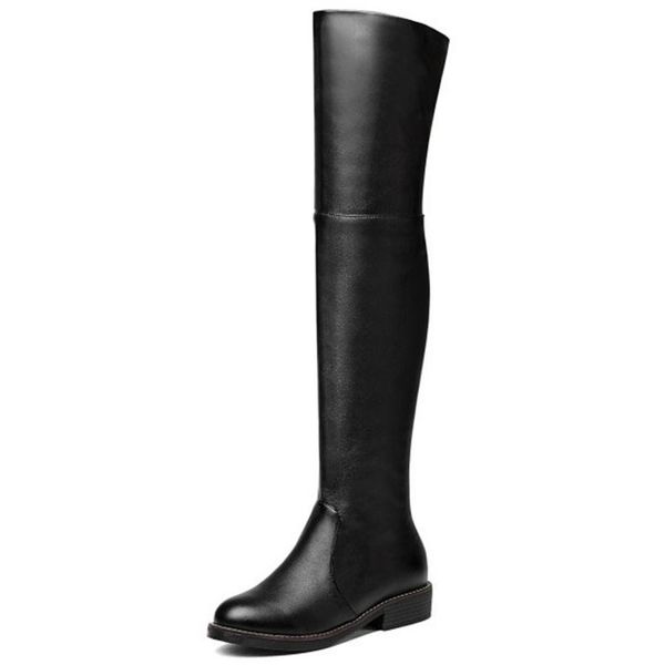 women over the knee boots chaussures femme zipper solid color platform shoes women office daily footwear size 34-43, Black
women over the knee boots chaussures femme zipper solid color platform shoes women office daily footwear size 34-43, Black