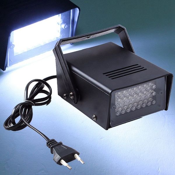 

Мини AC 90-240V 3W 24 светодиодов Strobe Light Stage Lighting Effect Led Flat для DJ Disco Party KTV EU US Plug