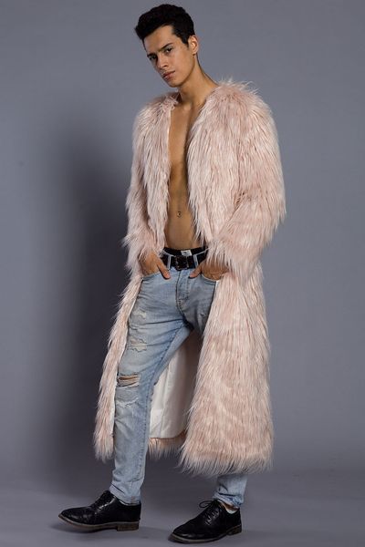t0794 autumn and winter new men's square collar imitation faux fur long coat male europe and america 64433, Black
t0794 autumn and winter new men's square collar imitation faux fur long coat male europe and america 64433, Black