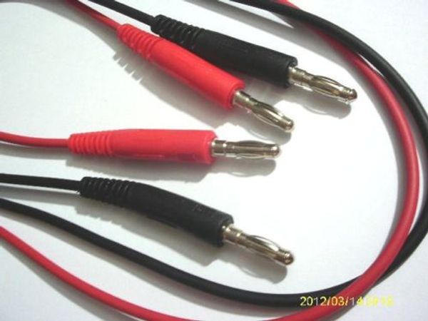 Image of 2pcs 4mm banana plug Test Leads to 4mm Banana Plug Patch Cable 85CM