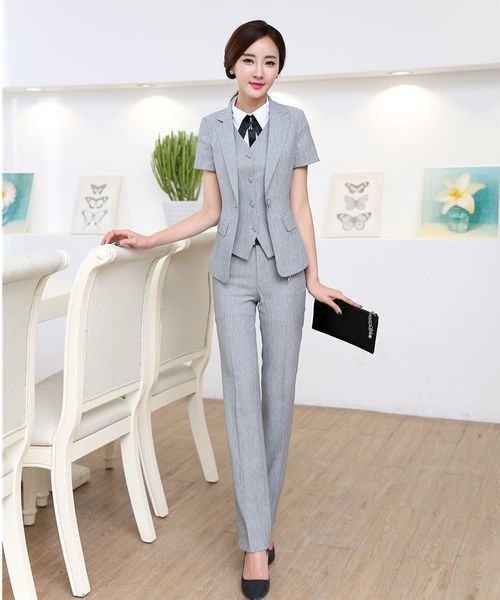 wholesale-formal 3 piece set women business suits with pant + jacket + waistcoat vest sets grey blazer ladies office uniform styles, White;black
wholesale-formal 3 piece set women business suits with pant + jacket + waistcoat vest sets grey blazer ladies office uniform styles, White;black